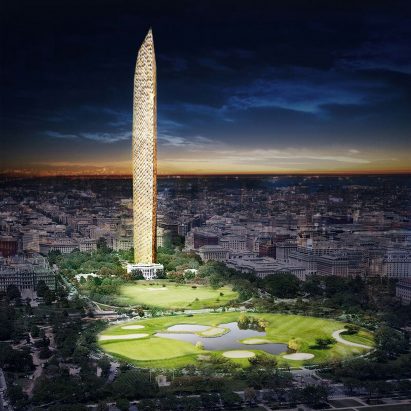 Trump’s development plans for the White House envisioned in satirical illustrations