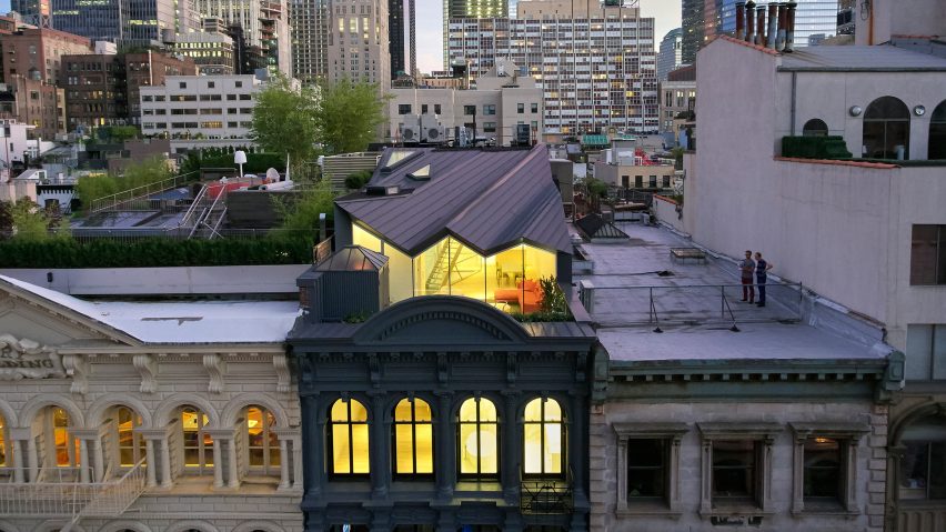 WORKac adds jagged black rooftop extension to historic Manhattan building