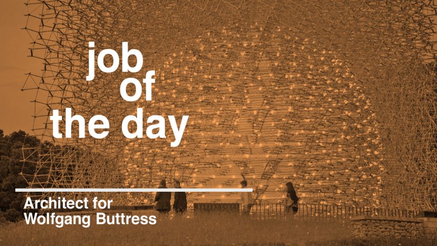 Job of the day: architect for Wolfgang Buttress