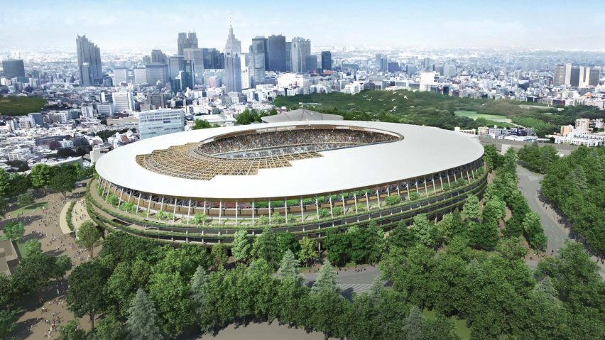 Construction work starts on Kengo Kuma’s Tokyo 2020 Olympics stadium