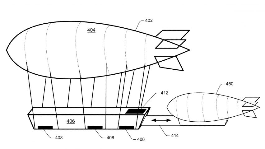 Amazon files patent for flying warehouses filled with drones
