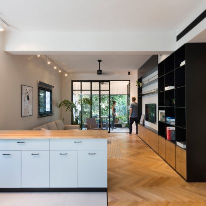 Rust Architects divides Tel Aviv apartment into halves
