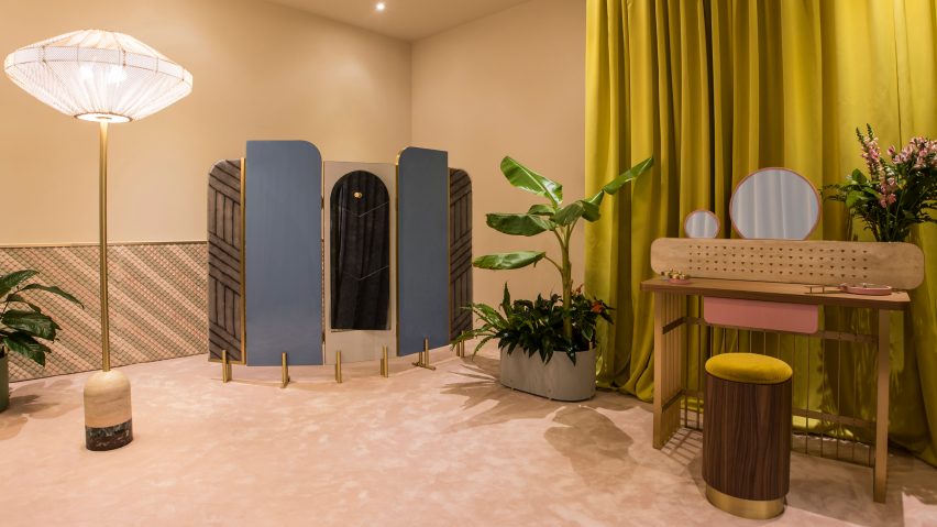 Cristina Celestino designs travelling 50s-style dressing room for Fendi