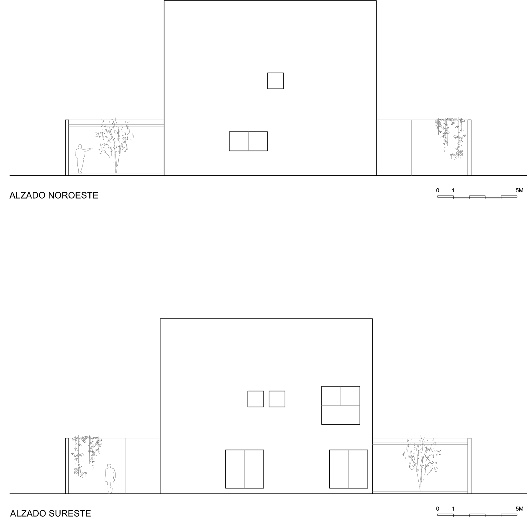 Domus Aurea by GLR Arquitectos and Alberto Campo Baeza, side elevations