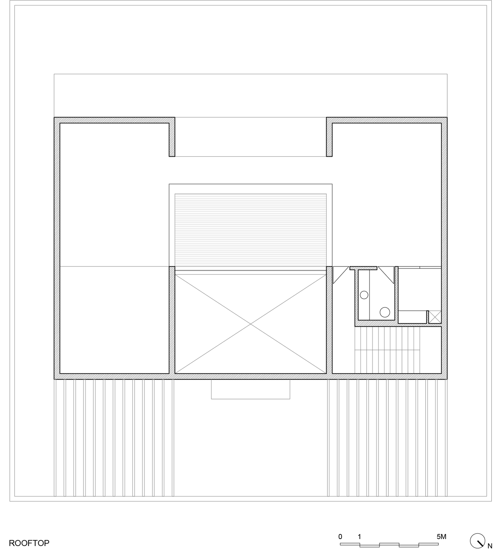 Domus Aurea by GLR Arquitectos and Alberto Campo Baeza, roof plan