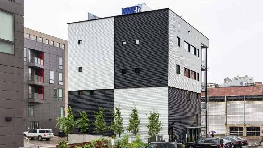 Minneapolis office building by Salmela Architect features a chequerboard facade