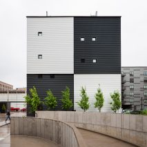 Minneapolis office building by Salmela Architect features a chequerboard facade
