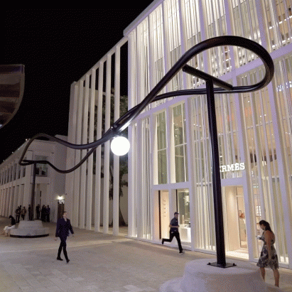 Philippe Malouin lights up Miami Design District with orbiting installation