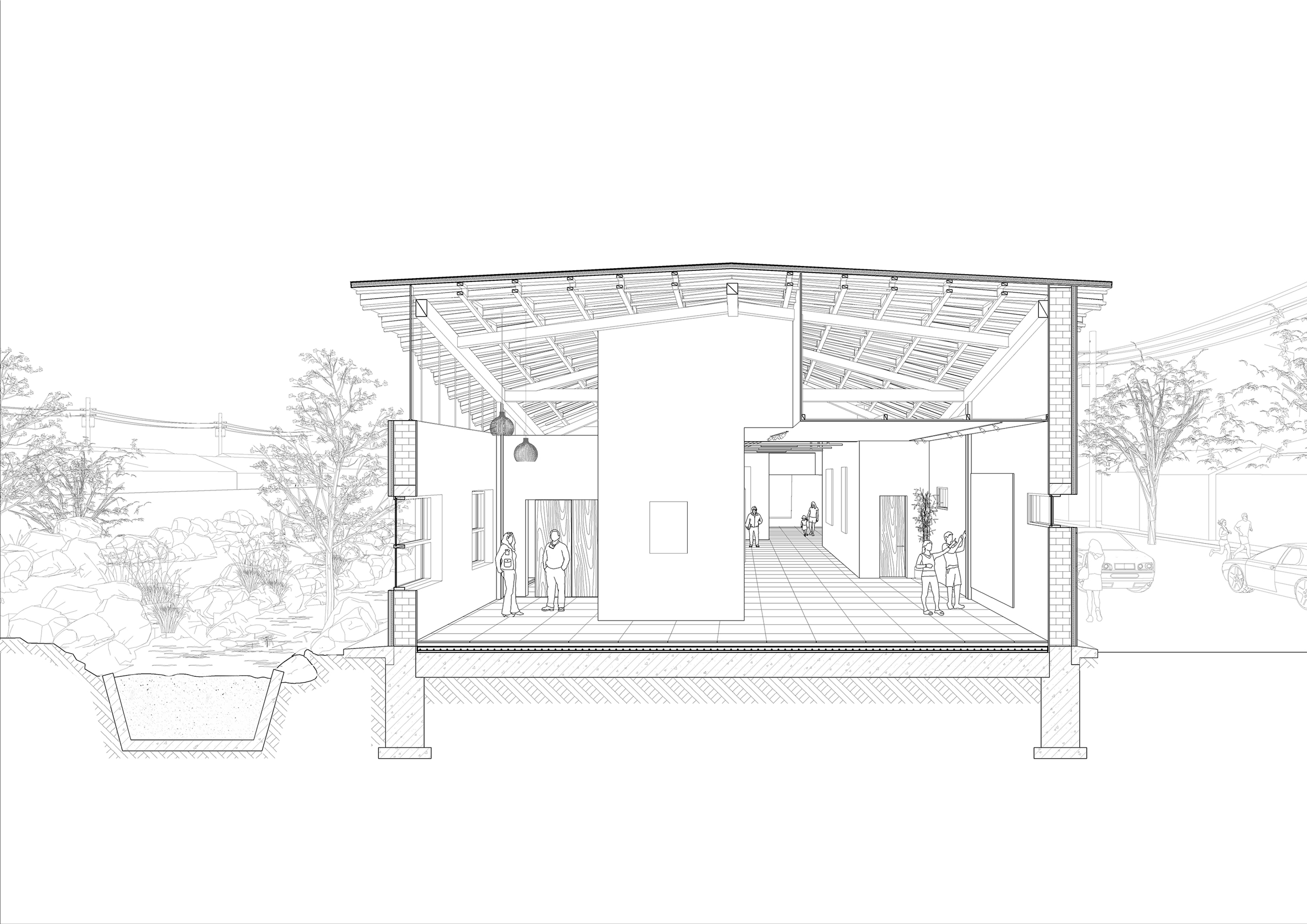 Hall within cloud-Art studio of Xu Hongquan