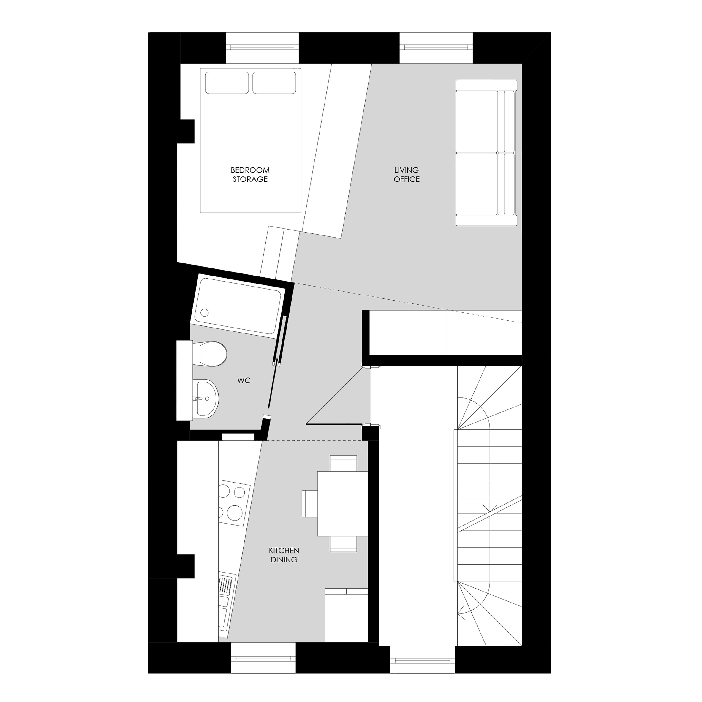 Micro flat in Islington by Diego Dalpra