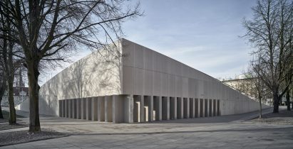 The concrete exterior of the National Museum in Szczecin