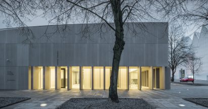 The concrete exterior of The National Museum in Szczecin