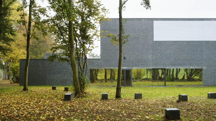 Koen van Velsen Architects uses green-grey brickwork for sports centre near Rotterdam