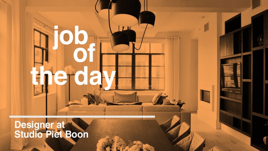 Job of the day: designer at Studio Piet Boon