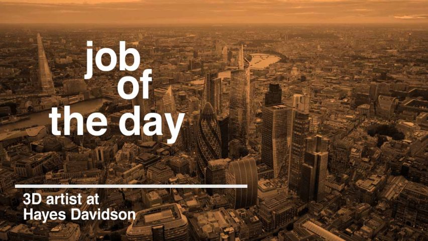 Job of the day: 3D artist at Hayes Davidson