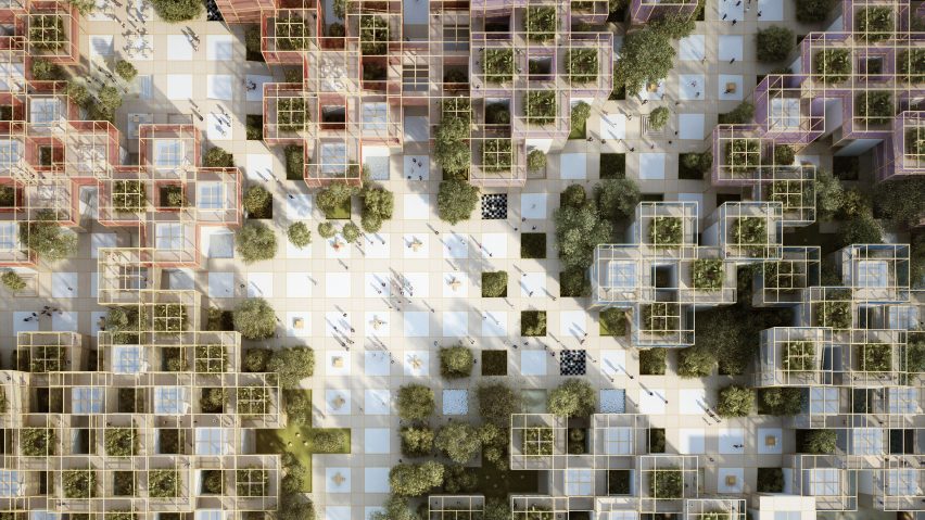 Penda designs modular wooden “village” for Beijing Horticultural Expo