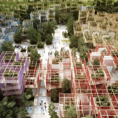 Penda designs modular wooden “village” for Beijing Horticultural Expo