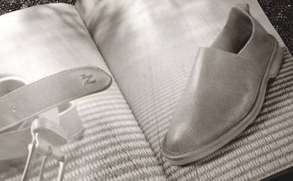 Bolon flooring features in Giorgio Armani's spring 2003 collection catalogue