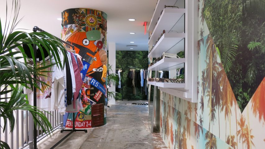 Dover Street Market New York refreshes displays using bold prints and raw materials