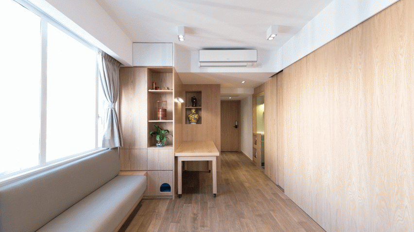 Design Eight Five Two updates Hong Kong flat with sliding walls and space-saving furniture