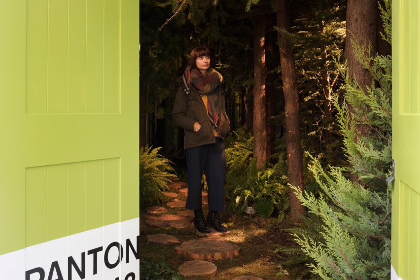 Greenery apartment installation by Airbnb and Pantone