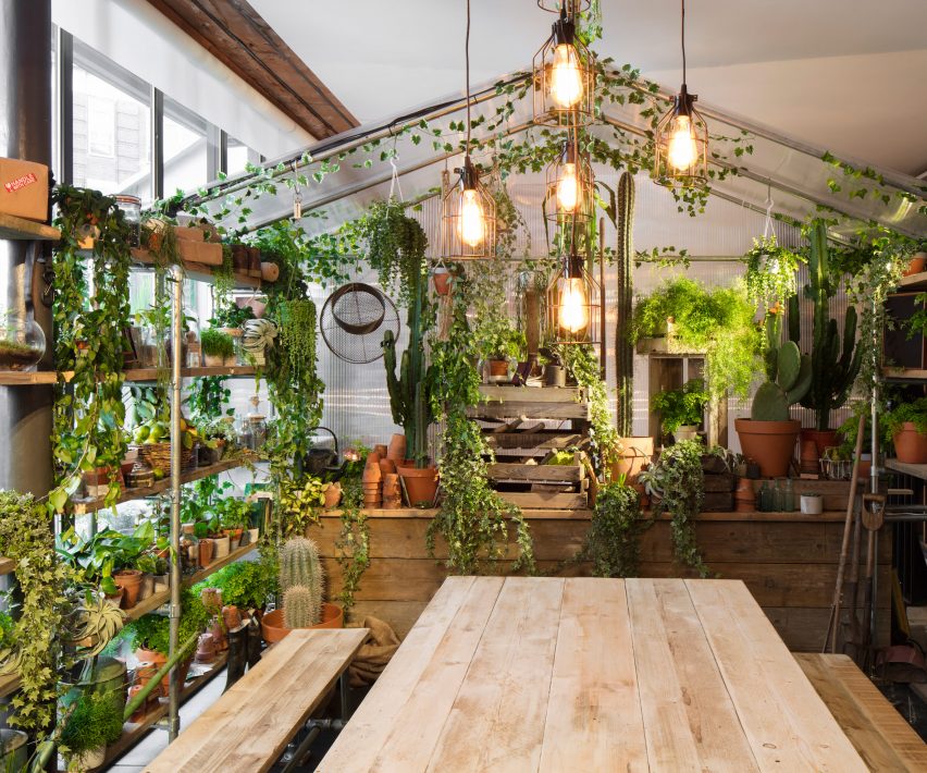Greenery apartment installation by Airbnb and Pantone