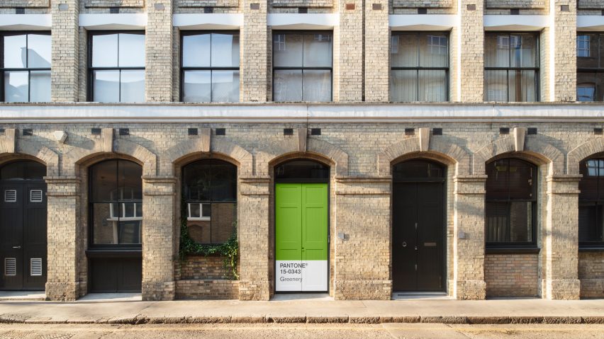 Greenery apartment installation by Airbnb and Pantone