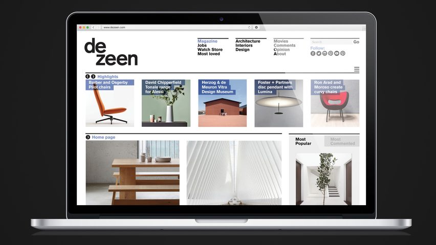 Record traffic to Dezeen in 2016 with almost 50 million visits