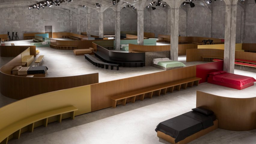 AMO designs Prada catwalk as a series of interior scenes