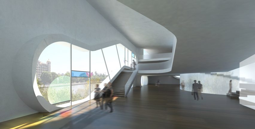 Shanghai Culture and Health Center by Steven Holl