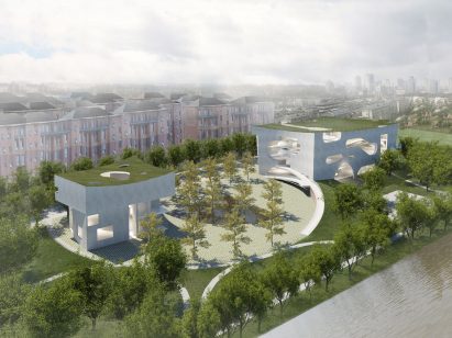 Shanghai Culture and Health Center by Steven Holl