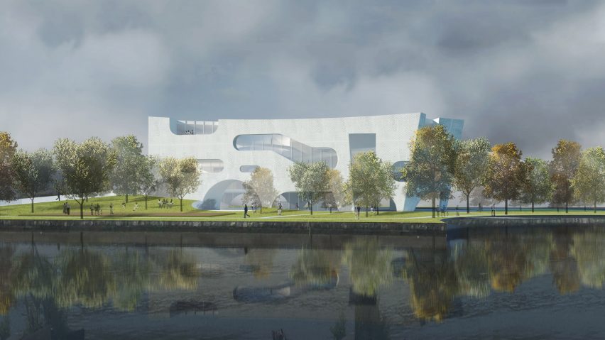 Steven Holl unveils Shanghai cultural complex to be built from white concrete