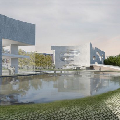 Steven Holl unveils Shanghai cultural complex to be built from white concrete