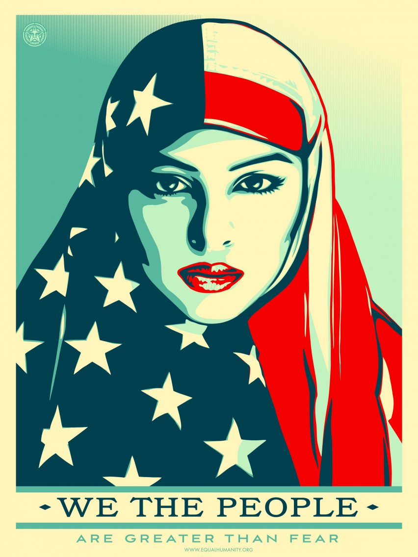 Shepard Fairey inauguration posters