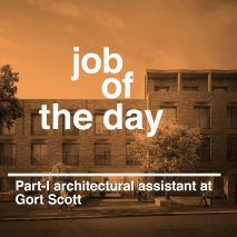 Job of the day: Part-I architectural assistant at Gort Scott