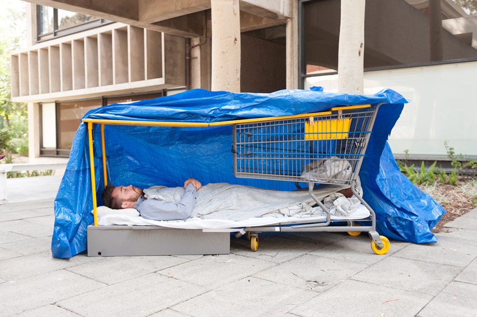 Nomadic Shopping Cart Shelter MADWorkshop USC Project Homeless Studio