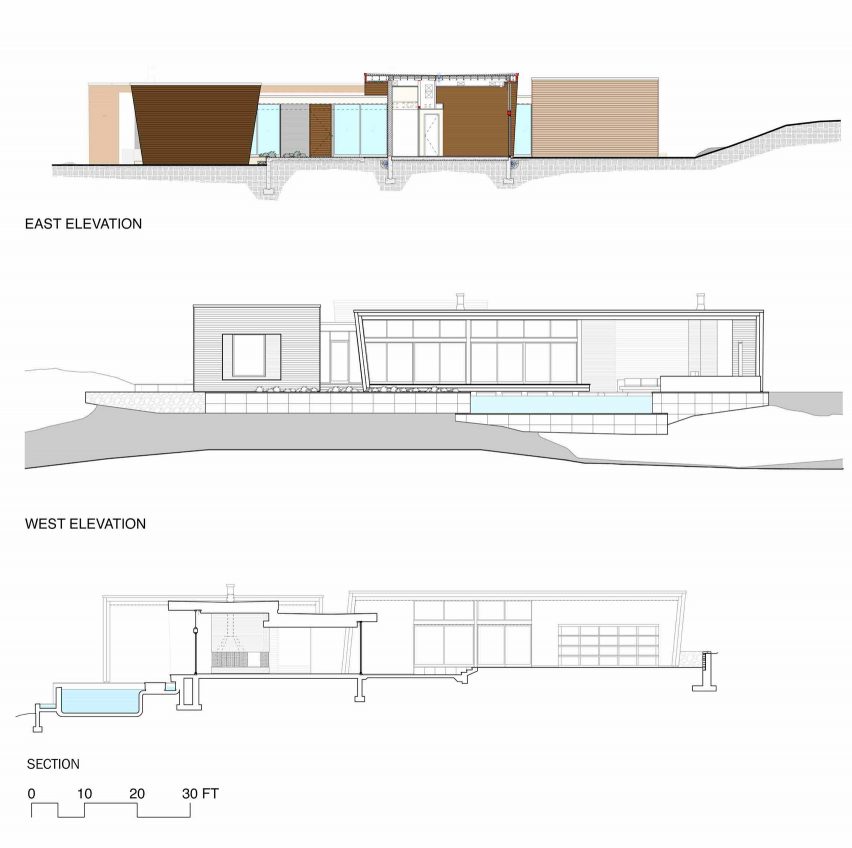 Taghkanic House by Hariri & Hariri - Elevation