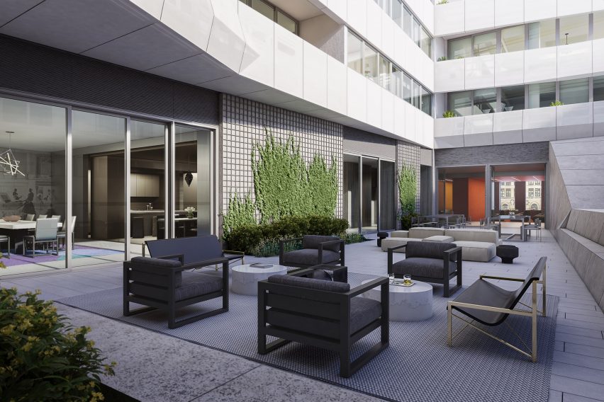 Amenity terrace 121 E 22nd St OMA Rem Koolhaas Residential Tower