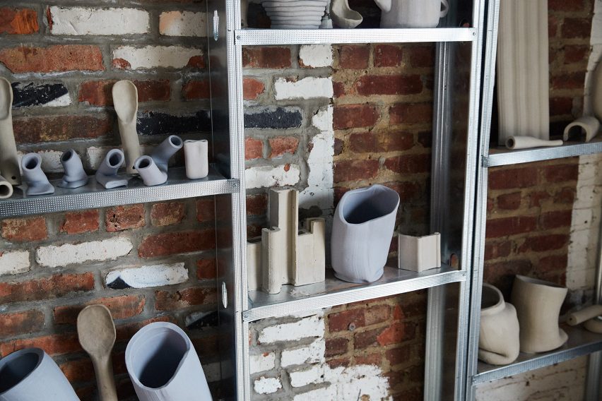 Products on shelves awaiting further production- Assemble Factory As It Might Be