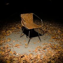 Šimon Kern makes chair from recycled fallen leaves