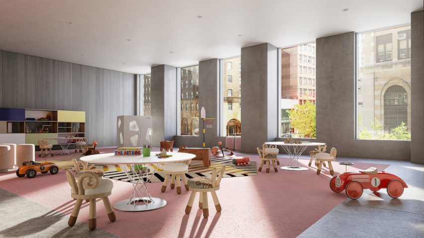 Children's playroom 121 E 22nd St OMA Rem Koolhaas Residential Tower
