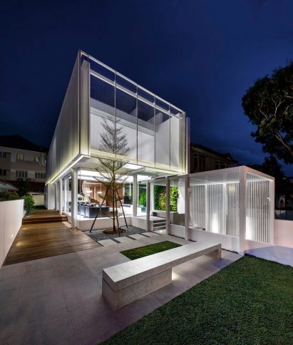 Greja House Rear Night View