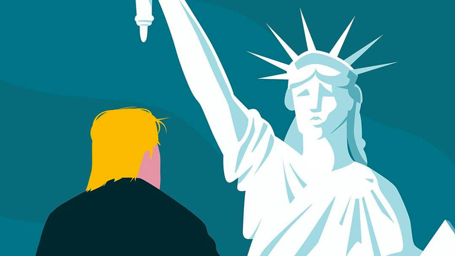 Donald Trump illustration by Lennart Gäbel