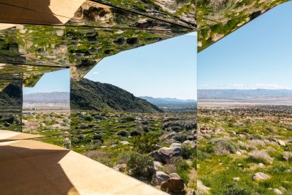 Mirage by Doug Aitken, an installation that is a part of an exhibition called Desert X, curated by Neville Wakefield