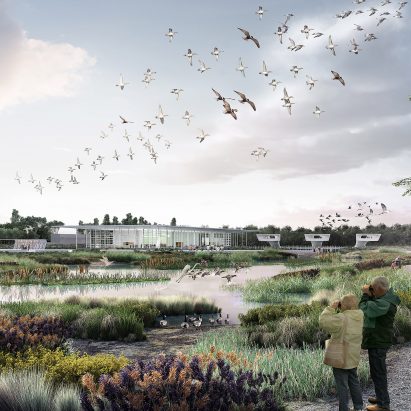 McGregor Coxall proposes wetland “bird airport” for northern China