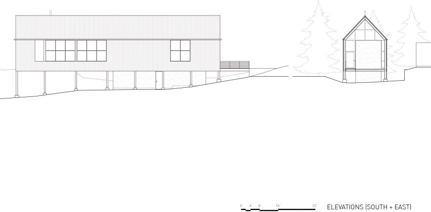 Elevation Drawing Junsei House by Suyama Peterson Deguchi