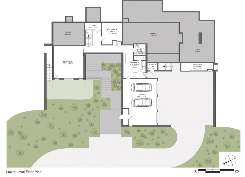 Lower level plan Martis Camp 506 by Blaze Makoi Califronia Holiday Home