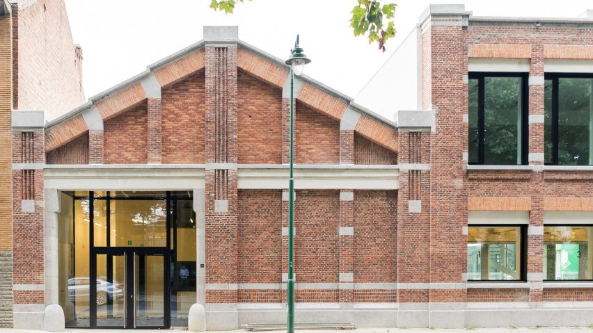 Cigarette factory in Brussels converted into city hall by trio of Belgian architects