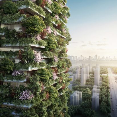 Stefano Boeri reveals plans for tree-covered towers in Nanjing