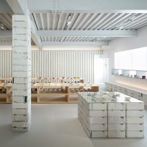 Do Do uses ceramic scraps to overhaul shop and gallery for Japanese porcelain brand